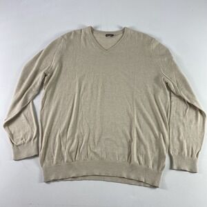 J McLaughlin Sweater Mens Large V Neck Pullover Lightweight‎ Cashmere Blend